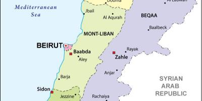 Map of Lebanon political