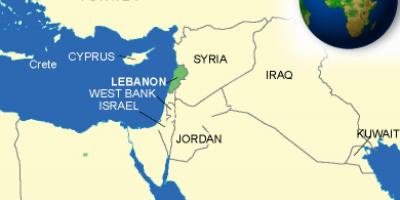 Lebanon on map