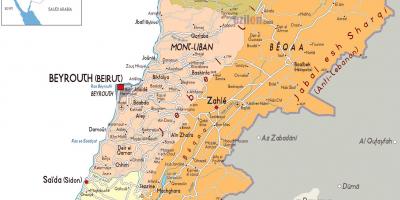 Lebanon map detailed