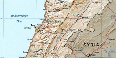 Map of Lebanon geography