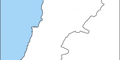 Blank map of Lebanon